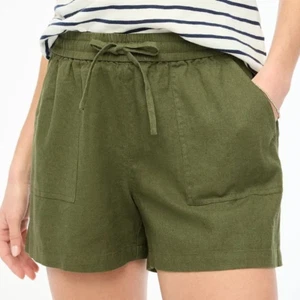 NWT J.Crew Factory Distressed Fatigue Green Linen Blend Drawstring Short SizeXXL - Picture 1 of 1