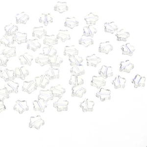 8mm Crystal Star Beads, 400 Pcs Star Bead, AB White - Picture 1 of 6