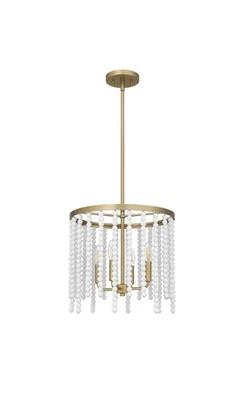 Luminária pendente de latão envelhecida 4 luzes Apelle - Imagem 1 de 3