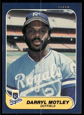 Darryl Motley 1986 Fleer #16 Kansas City Royals - Image 1 of 2