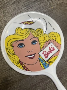 Espejo de mano Barbie vaquera occidental Mattel 1980 vintage - Imagen 1 de 3