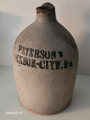 JARRA DE PIEDRA DICKSON CITY, PA. PETERSON 1/2 GALÓN COLMENA DE ABEJAS CRUDAS SIN ESMALTAR Foto 1 de 4