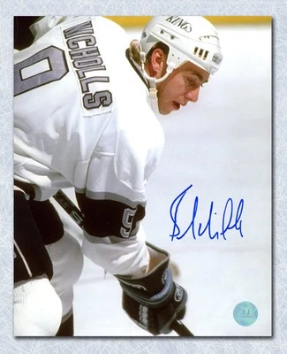 Foto de 8x10 firmada por Bernie Nicholls Los Angeles Kings Foto 1 de 2