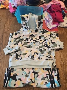 Big Girls Adidas Camo Hoodie/Pants Set Size L(14) - Picture 1 of 7