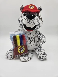 Color A Buc-ee Beaver 10" peluche scarabocchio castoro bucees con pennarello lavabile - Foto 1 di 5