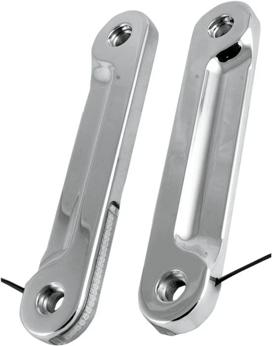 Luces de señal delanteras LED artísticas de aleación lente transparente/cromo ámbar SGFS-1 Harley Davidson Foto 1 de 1