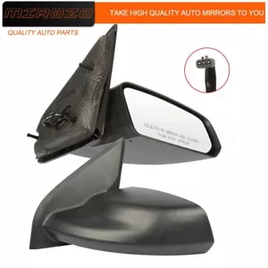 MIROZO For 2003-2007 SATURN ION Left & Right Side Black Textured Power Mirrors - Picture 1 of 12
