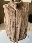 Anthropologie Sanctuary Size Large Faux Fur Vest Zip Up