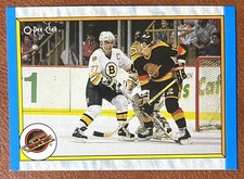 1989-90 Vancouver Canucks Stats and Standings O-Pee-Chee Hockey Card #316 