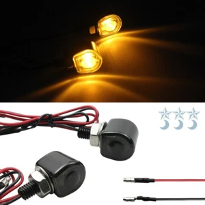 Mini Lámpara Luz Universal 2X LED Moto Señales de Giro Indicador Ámbar Parpadeo - Imagen 1 de 8