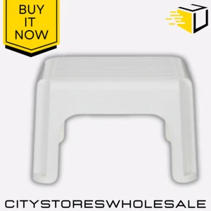 40cm Cream Stool Durable Plastic Lightweight Stackable Indoor Outdoor Whitefurze - Picture 1 of 5