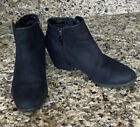 Blondo Valli Womens Waterproof Boots Size 8.5 Black Block Heel Ankle Almond Toe