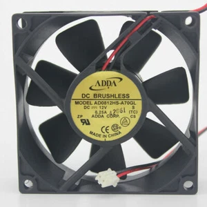AD0812HS-A70GL 12V 2-PIN Złącze 80mm x 80mm x 25mm Obudowa Zasilacz Wentylator - Zdjęcie 1 z 1