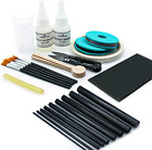 Fishing Rod Repair Kit Complete with Epoxy,10Pcs Carbon Fiber Pole Building Kit