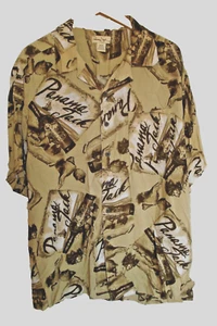 Camisa Hawaiana Panama Jack Para Hombre Tostada Talla XL NUEVA - Imagen 1 de 2