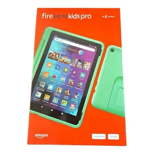 Amazon Fire HD 10 Kids Pro 32GB, Wi-Fi, 10 Zoll - Mintgrün - NEU - OVP - Händler - Afbeelding 1 van 1