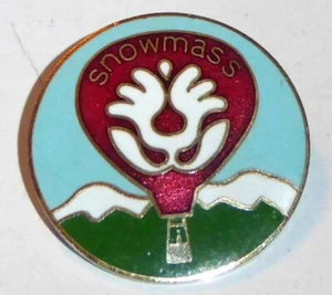 Vintage Snowmass Colorado Pinback Button Enamel Balloon Festival - Picture 1 of 2