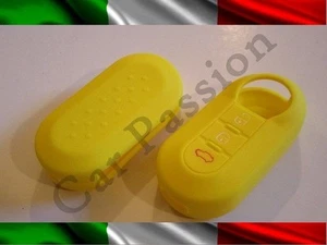 Coquille Clé Cover Lancia Silicone Y Ypsilon Delta Musa Jaune Clé Shell - Picture 1 of 1