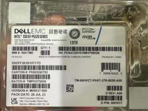 New Intel P5520 1.92TB SSD DELL EMC 2.5" NVME PCIe U.2 SSDPF2KX019T1TO - Picture 1 of 2
