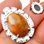 Natural Sandalwood 925 Sterling Silver Pendant Jewelry P-1292