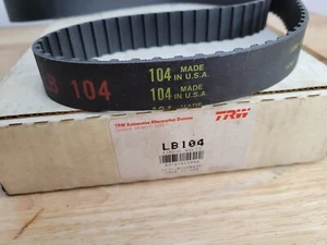 Engine Timing Belt fits 1984-1994 Nissan Maxima Pathfinder 300ZX  LB104 TRW - Picture 1 of 2