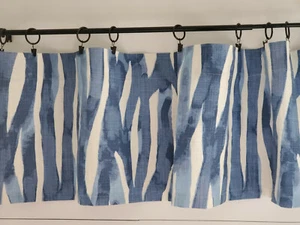 Valance Blue and White Angela Harris Decorator Fabric 52"W x 14"L - Picture 1 of 12