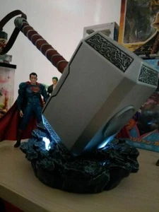 1:1 THE Avengers Full Metal Thor Hammer /Stand Base Replica Cosplay Prop Mjolnir - Picture 1 of 20
