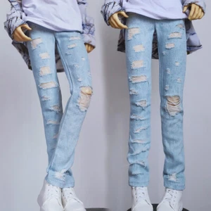 1/4 1/3 ripped denim trousers DDMSD jeans pants POPO SSDF Uncle BJD doll clothes - Picture 1 of 9
