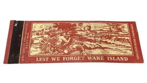 WW2 United States Army Lest We Forget Wake Island Wartime Match Case - Picture 1 of 11