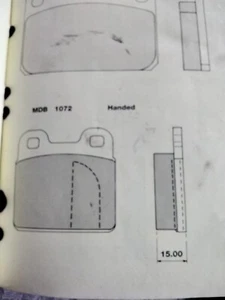 MDB1072 BRAKE PADS ALFA ROMEO ALFETTA GIULIETTA REAR - Picture 1 of 1