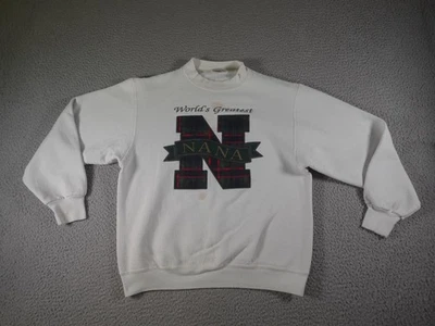 Sudadera Vintage Abuela Mujer Mediana Blanca Mundos Greatest Nana Hecha EE. UU. 90s Foto 1 de 4