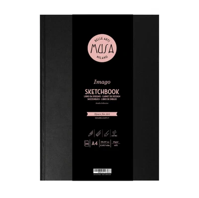 Imago Sketchbook rigide A4 21x30 cm 200 pages Blanc - Photo 1/3