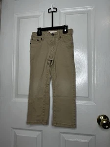 Levi’s 511 Slim Jeans Boys Size 4 Red Straight Leg Khaki Adjustable Waist - Picture 1 of 5