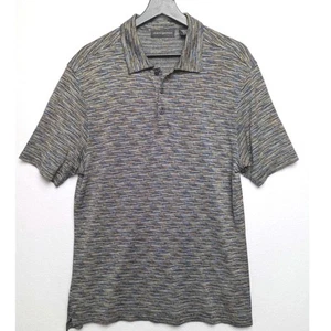 Jhane Barnes Men's Silk Polo Shirt Size Large Multicolor Geometric Pattern - Picture 1 of 8