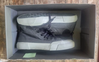 All Saints - Sapatos Masculinos - Camurça Dumont High Top - Cinza - P: 8 (41) - Novo em folha - Imagem 1 de 4