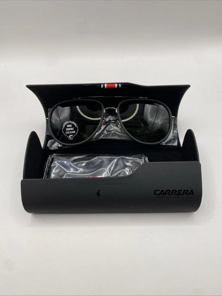 Gafas de sol Carrera 166/S 6LB para hombre aviador marco de rutenio lentes polarizadas nuevas Foto 1 de 4