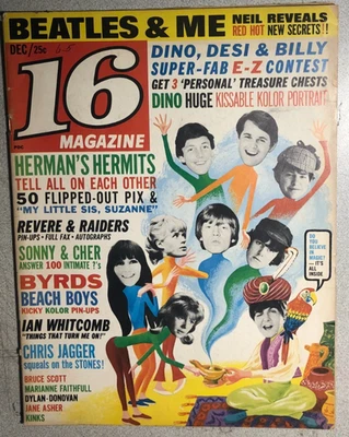 16 magazine December 1965 Beatles Byrds Stones - Image 1 of 2