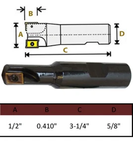 Fresadora de extremo indexable de hombro cuadrado de 90 grados 1/2 x 5/8 pulgadas APMT 22 - Imagen 1 de 5