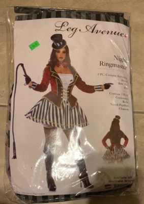 Night Ringmaster Circus Leg Avenue Sexy Dress Costume Small NEW Retail Packaging - Image 1 of 2