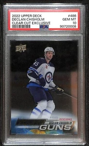 2022-23 Upper Deck Series 2 Young Guns Clear Cut Exclusive Declan Chisolm PSA 10 - Picture 1 of 2