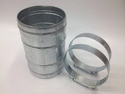 Slurry Tanker 6" Hose Pipe Repair Joiner Coupling Kit c/w Heavy Duty Hose Clamps