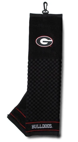 Georgia Bulldogs 16"x22" Embroidered Golf Towel [NEW] NCAA Golfing Cotton Cover