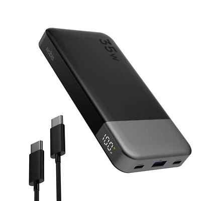 Banco de alimentación 10000 mAh 35 W cargador portátil paquete de baterías USB C para viajes al aire libre Foto 1 de 4
