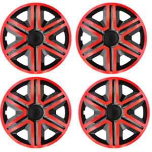 4x 15" Wheel Trims Hub Caps 15 Inch Wheel Cover Trim ABS Plastic Trim AKTN RED - Picture 1 of 4