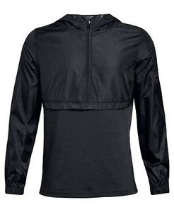 Under Armour Boys Windwear 1/4-Zip Hooded Jacket in Black L59041 Size M - Picture 1 of 2