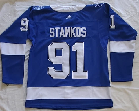 Tampa Lightning Steven Stamkos #91 Stitched Jersey Blue Size Small New with Tag Cover
