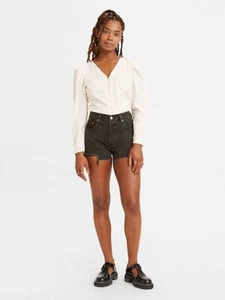 Levi's LUNAR BLACK Women's 501 Original Fit High-Rise Jean Shorts, US 32 - Picture 1 of 4
