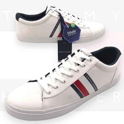 TOMMY HILFIGER Essential Stripes Detail 43-44 Herren Sneaker weiß FM0FM02685-YBS
