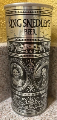 KING SNEDLEY'S BEER Empty 16 oz. SS Tab Beer Can  Lucky Breweries SF - Image 1 of 4