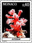 1454 postfrisch MNH Monaco 1980 Freimarke Mittelmeer Tier Koralle Korkkoralle